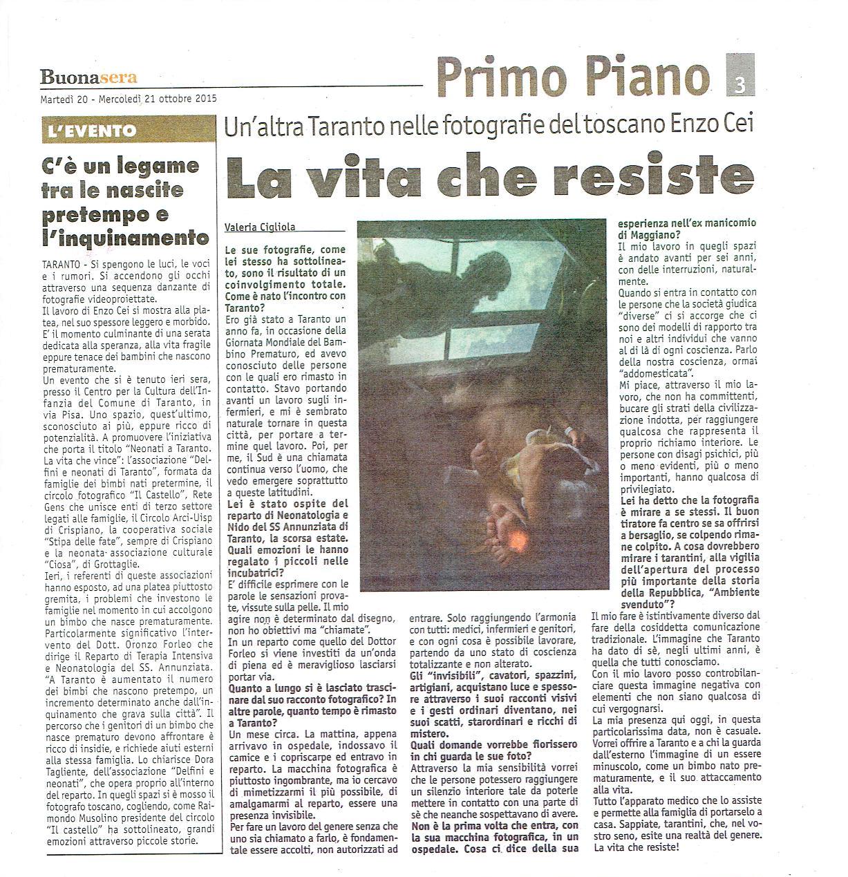 Buonasera la vita che resiste1